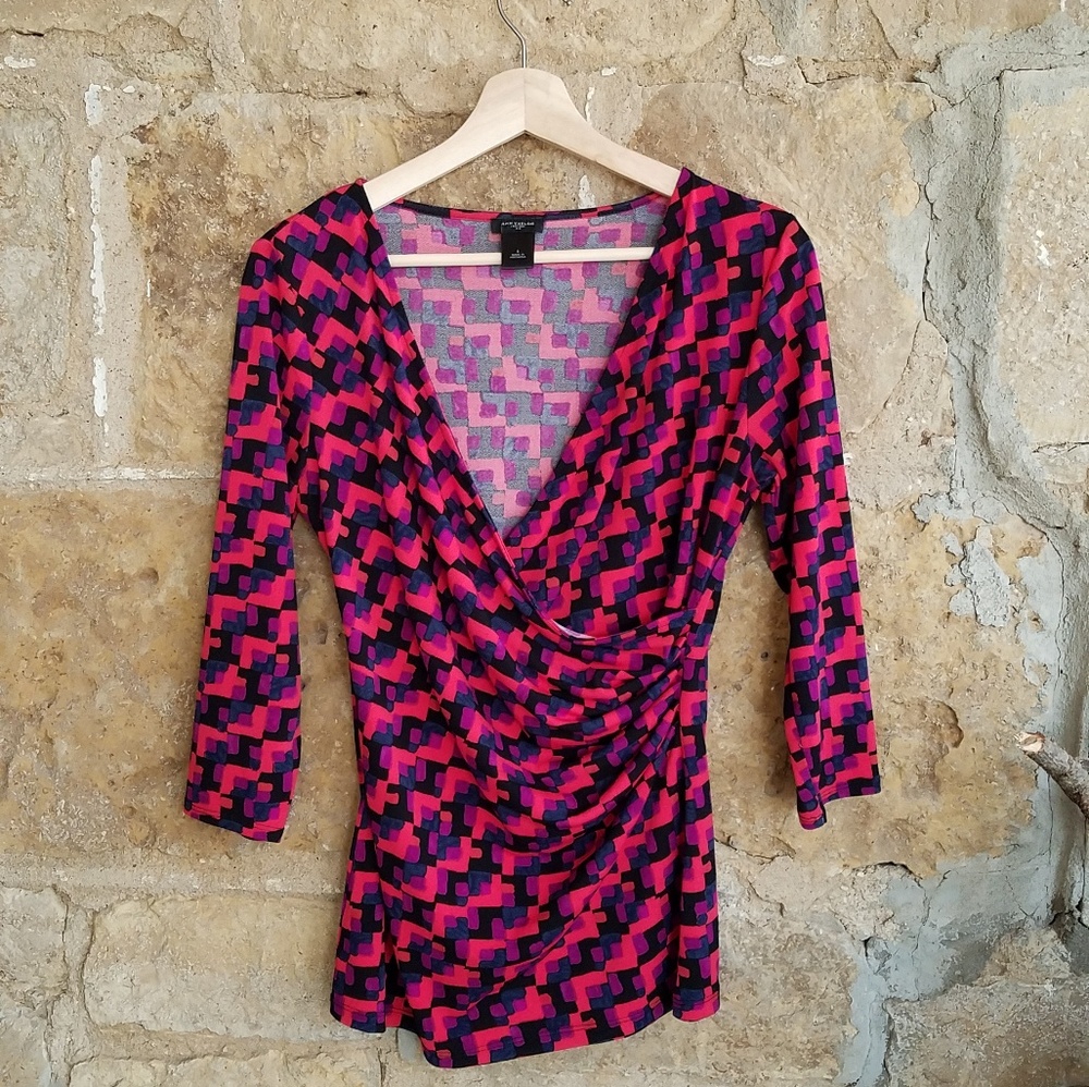 Ann Taylor Factory faux wrap top